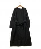 CHAOSカオス）の古着「アルパカリネンロータリーワンピース」｜ブラック