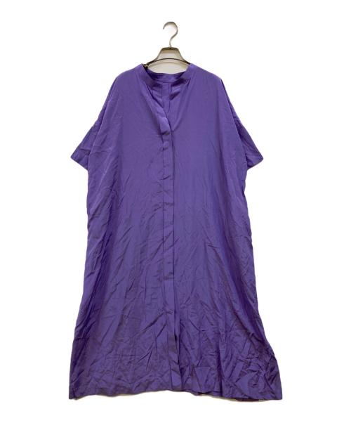 LE PHIL（ル フィル）LE PHIL (ル フィル) カフタン キーネック ワンピース パープルの古着・服飾アイテム
