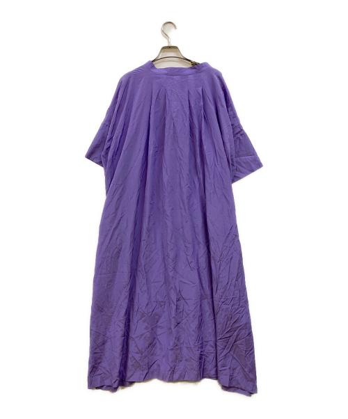 LE PHIL（ル フィル）LE PHIL (ル フィル) カフタン キーネック ワンピース パープルの古着・服飾アイテム