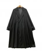 NO ID.ノーアイディー）の古着「ダブルブレストBIGロングコート」｜ブラック