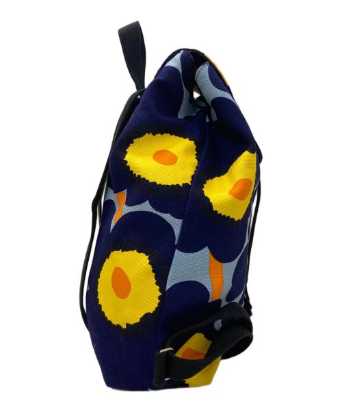 marimekko（マリメッコ）marimekko (マリメッコ) 花柄リュック ブルーの古着・服飾アイテム