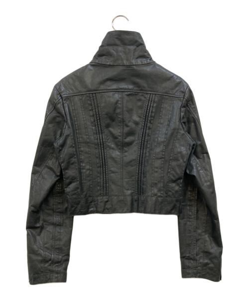 SPORT MAX（スポーツマックス）SPORT MAX (スポーツマックス) レザージャケット ブラック サイズ:42の古着・服飾アイテム