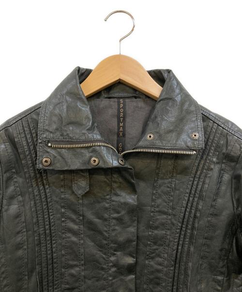 SPORT MAX（スポーツマックス）SPORT MAX (スポーツマックス) レザージャケット ブラック サイズ:42の古着・服飾アイテム
