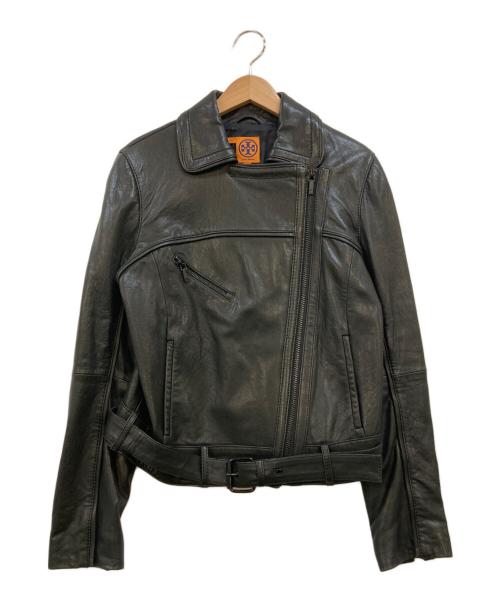 TORY BURCH（トリーバーチ）TORY BURCH (トリーバーチ) ラムレザージャケット ブラック サイズ:4の古着・服飾アイテム