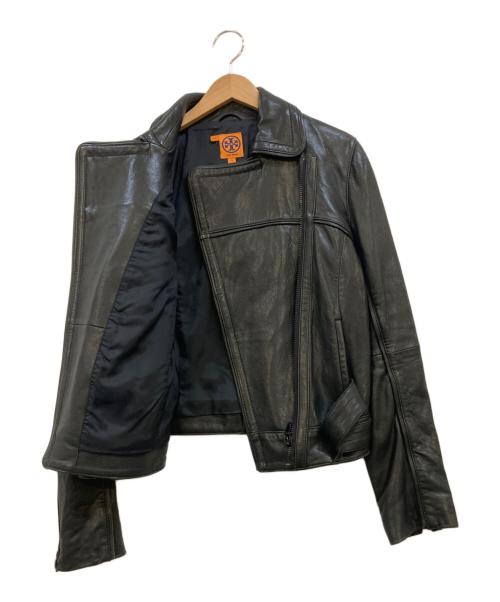 TORY BURCH（トリーバーチ）TORY BURCH (トリーバーチ) ラムレザージャケット ブラック サイズ:4の古着・服飾アイテム