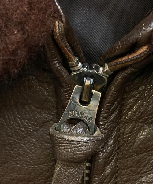 U'S NAVY（ユーエスネイビー）U'S NAVY (ユーエスネイビー) 推定50's G-1 レザーフライトジャケット ブラウン サイズ:36の古着・服飾アイテム