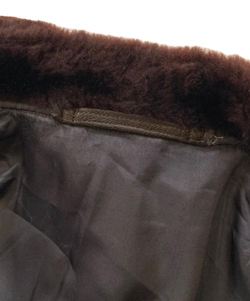 U'S NAVY（ユーエスネイビー）U'S NAVY (ユーエスネイビー) 推定50's G-1 レザーフライトジャケット ブラウン サイズ:36の古着・服飾アイテム