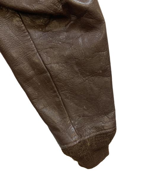 U'S NAVY（ユーエスネイビー）U'S NAVY (ユーエスネイビー) 推定50's G-1 レザーフライトジャケット ブラウン サイズ:36の古着・服飾アイテム