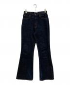 moussyマウジー）の古着「MVS フレアデニムパンツ」｜ネイビー