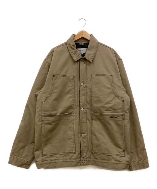 Carhartt WIP（カーハート ワークインプログレス）Carhartt WIP (カーハート ワークインプログレス) DOUBLE FRONT JACKET ベージュ サイズ:XLの古着・服飾アイテム