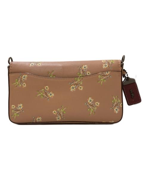 COACH（コーチ）COACH (コーチ) ディンキー グラブタンレザー フラワープリント クロスボディーバッグ ピンクの古着・服飾アイテム