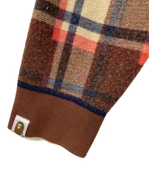 BAPE BY A BATHING APE（ベイプバイアベイシングエイプ）BAPE BY A BATHING APE (ベイプバイアベイシングエイプ) ラブジェネチェック リバーシブル ジップアップパーカー グレー サイズ:Mの古着・服飾アイテム