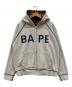 BAPE BY A BATHING APE（ベイプバイアベイシングエイプ）の古着「ラブジェネチェック リバーシブル ジップアップパーカー」｜グレー