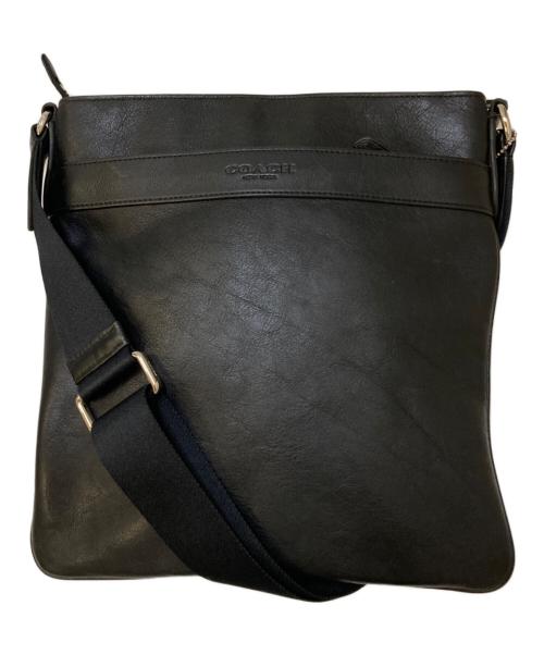 COACH（コーチ）COACH (コーチ) レザーショルダーバッグ ブラックの古着・服飾アイテム