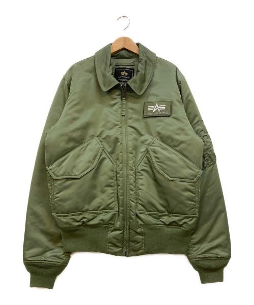 ALPHA（アルファ）ALPHA (アルファ) MA-1ジャケット グリーン サイズ:Sの古着・服飾アイテム