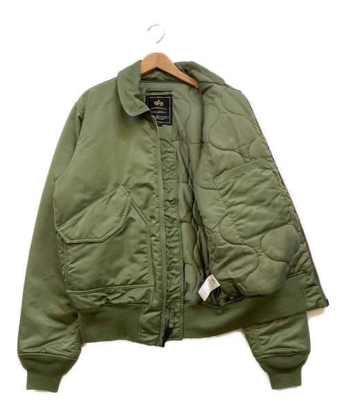 ALPHA（アルファ）ALPHA (アルファ) MA-1ジャケット グリーン サイズ:Sの古着・服飾アイテム
