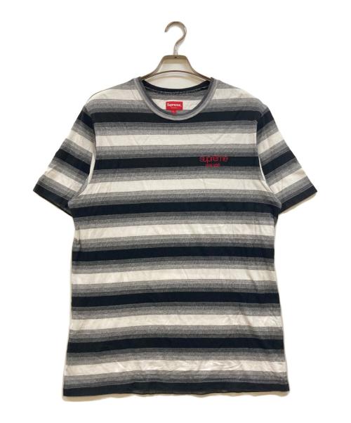 SUPREME（シュプリーム）Supreme (シュプリーム) Gradient Striped S/S TOP ブラック サイズ:Ｌの古着・服飾アイテム