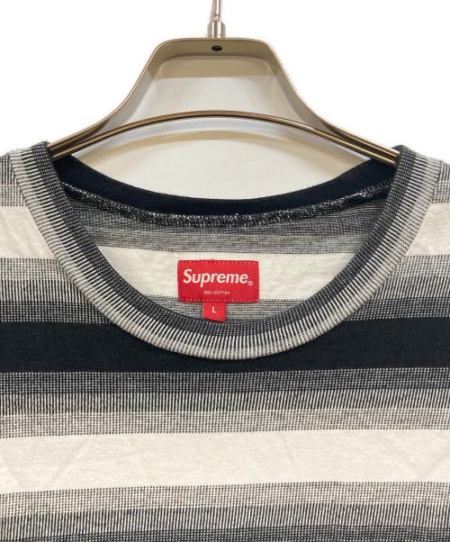 SUPREME（シュプリーム）Supreme (シュプリーム) Gradient Striped S/S TOP ブラック サイズ:Ｌの古着・服飾アイテム