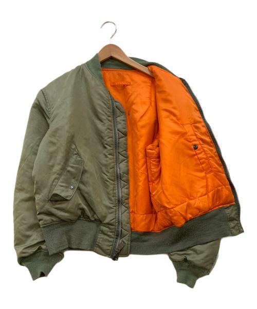 ALPHA（アルファ）ALPHA (アルファ) 00's MA-1ジャケット オリーブ×オレンジ サイズ:Mの古着・服飾アイテム