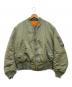 ALPHA（アルファ）の古着「00's MA-1ジャケット」｜オリーブ×オレンジ