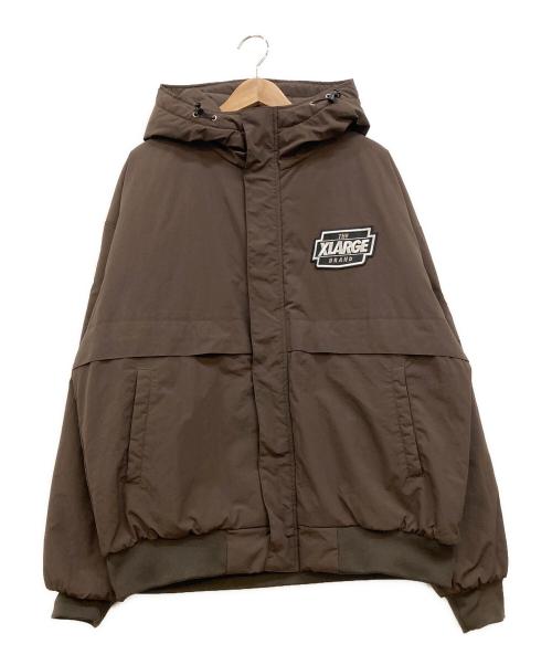 X-LARGE（エクストララージ）X-LARGE (エクストララージ) NYLON PUFFER JACKET ブラウン サイズ:Lの古着・服飾アイテム
