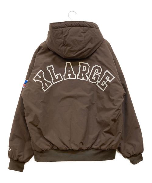 X-LARGE（エクストララージ）X-LARGE (エクストララージ) NYLON PUFFER JACKET ブラウン サイズ:Lの古着・服飾アイテム
