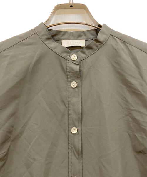 BALLSEY（ボールジィ）BALLSEY (ボールジィ) スパンブロード バックプリーツシャツワンピース グレー サイズ:36の古着・服飾アイテム