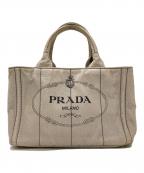 PRADAプラダ）の古着「カナパ デニムトートバッグ」｜グレー