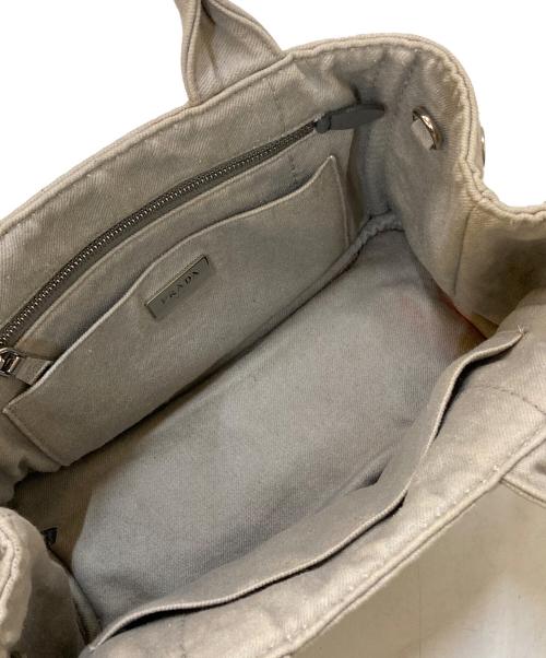 PRADA（プラダ）PRADA (プラダ) カナパ デニムトートバッグ グレーの古着・服飾アイテム