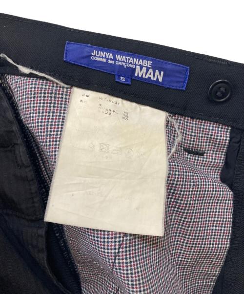 COMME des GARCONS JUNYA WATANABE MAN（コム デ ギャルソン ジュンヤ ワタナベ マン）COMME des GARCONS JUNYA WATANABE MAN (コム デ ギャルソン ジュンヤ ワタナベ マン) ウールスラックス ブラック サイズ:Sの古着・服飾アイテム