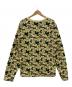 BAPE BY A BATHING APE (ベイプバイアベイシングエイプ) MILO 総柄スウェット グリーン サイズ:M：7000円