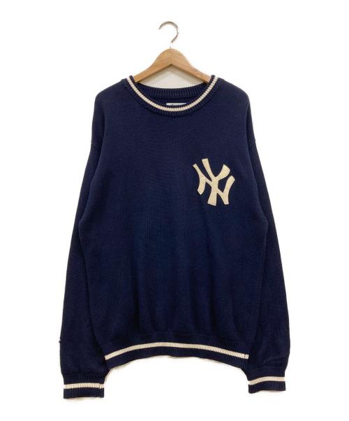 American Pastimes（アメリカンパスタイム）American Pastimes (アメリカンパスタイム) 90's ヤンキース チルデンセーター ネイビー サイズ:Lの古着・服飾アイテム