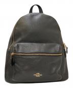 COACHコーチ）の古着「チャーリー ペブルドレザー バックパック」｜ブラック