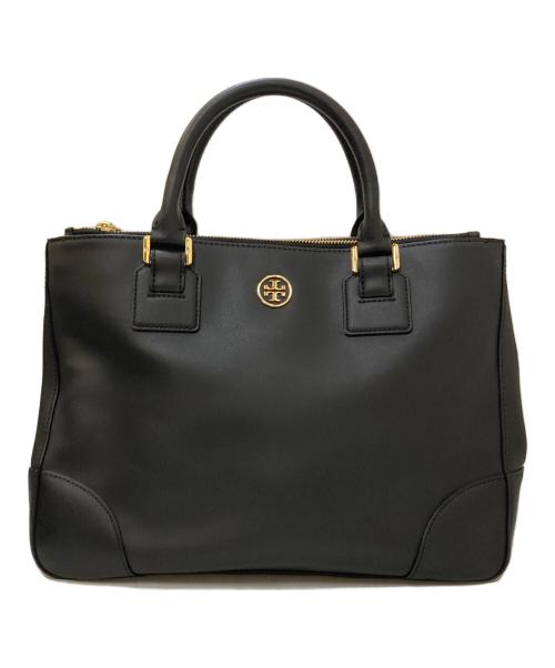 TORY BURCH（トリーバーチ）TORY BURCH (トリーバーチ) 2WAYレザートートバッグ ブラックの古着・服飾アイテム