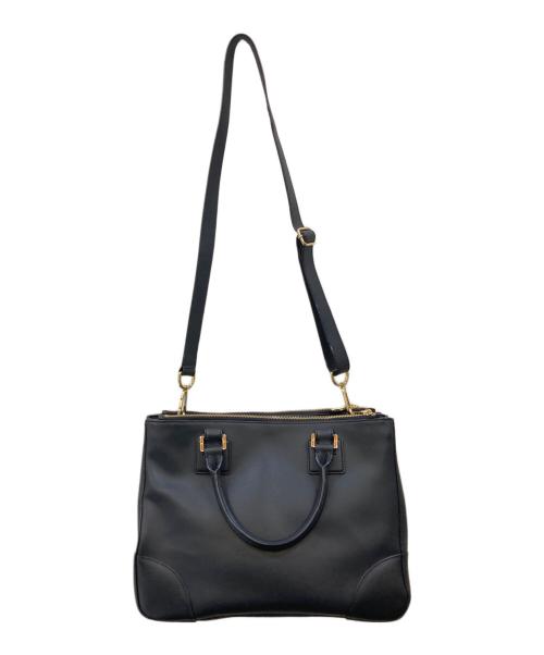 TORY BURCH（トリーバーチ）TORY BURCH (トリーバーチ) 2WAYレザートートバッグ ブラックの古着・服飾アイテム