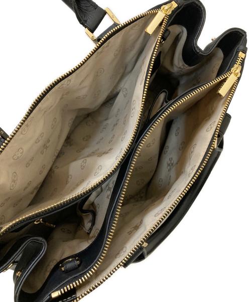 TORY BURCH（トリーバーチ）TORY BURCH (トリーバーチ) 2WAYレザートートバッグ ブラックの古着・服飾アイテム