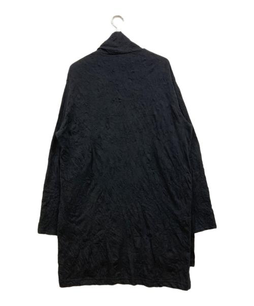 GROUND Y（グラウンドワイ）GROUND Y (グラウンドワイ) Right Button Attached Hem Stepped Turtle Long Sleeve ブラック サイズ:3の古着・服飾アイテム