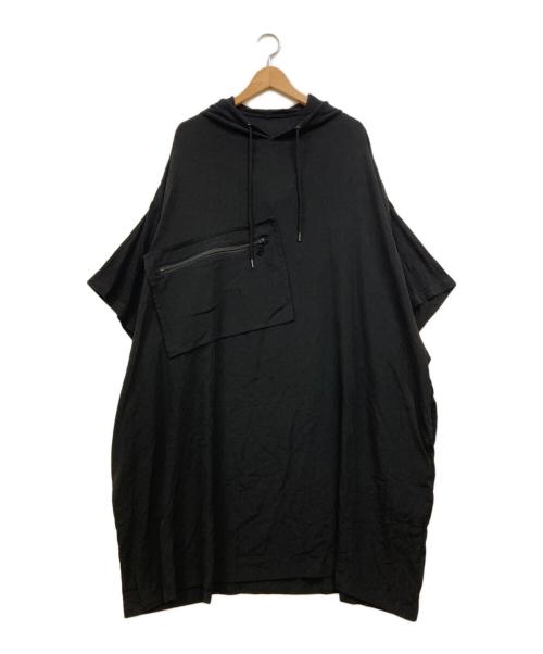 GROUND Y（グラウンドワイ）GROUND Y (グラウンドワイ) 変形ロングパーカー ブラック サイズ:3の古着・服飾アイテム