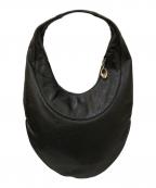 BVLGARIブルガリ）の古着「PAEGEI シボレザー ハーフムーンワンショルダーバッグ」｜ブラック