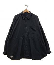 FreshService（フレッシュサービス）の古着「STRETCH MATTE TAFFETA REGULAR COLLAR SHIRT」｜ブラック