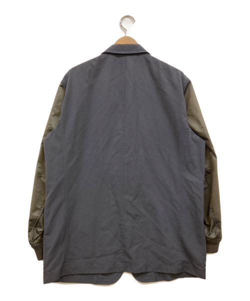 COMME des GARCONS HOMME PLUS（コムデギャルソンオムプリュス）COMME des GARCONS HOMME PLUS (コムデギャルソンオムプリュス) モッズ期 異素材切替3Bジャケット グレー サイズ:Mの古着・服飾アイテム
