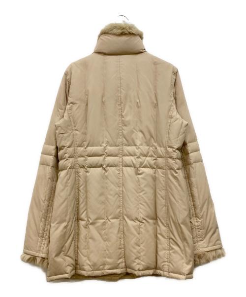 BURBERRY LONDON（バーバリーロンドン）BURBERRY LONDON (バーバリーロンドン) ラビットファー付ダウンジャケット ベージュ サイズ:38の古着・服飾アイテム