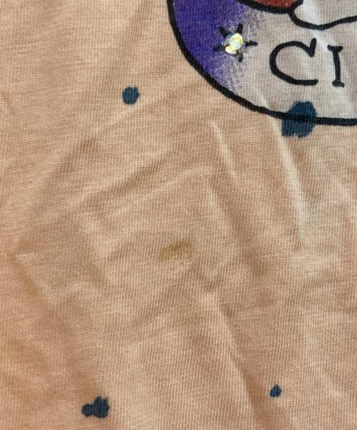 Ed Hardy（エド ハーディー）Ed Hardy (エド ハーディー) タトゥーモチーフ ラインストーン Tシャツ ピンク サイズ:Sの古着・服飾アイテム