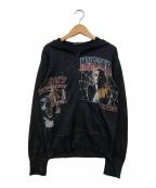 Hysteric Glamourヒステリックグラマー）の古着「ヒスガールプリント ラメジップアップパーカー」｜ブラック