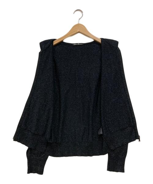 Hysteric Glamour（ヒステリックグラマー）Hysteric Glamour (ヒステリックグラマー) ヒスガールプリント ラメジップアップパーカー ブラック サイズ:Freeの古着・服飾アイテム