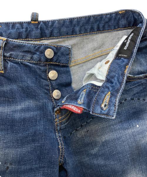 DSQUARED2（ディースクエアード）DSQUARED2 (ディースクエアード) ダメージ加工デニムパンツ インディゴ サイズ:36の古着・服飾アイテム