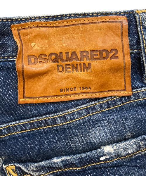 DSQUARED2（ディースクエアード）DSQUARED2 (ディースクエアード) ダメージ加工デニムパンツ インディゴ サイズ:36の古着・服飾アイテム