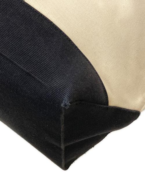 Saint Laurent Paris（サンローランパリ）Saint Laurent Paris (サンローランパリ) BEACH TOTE CANVAS BAG ブラック×ベージュの古着・服飾アイテム