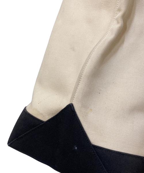 Saint Laurent Paris（サンローランパリ）Saint Laurent Paris (サンローランパリ) BEACH TOTE CANVAS BAG ブラック×ベージュの古着・服飾アイテム