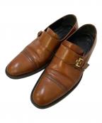 GUCCIグッチ）の古着「モンクストラップ レザードレスシューズ」｜ブラウン